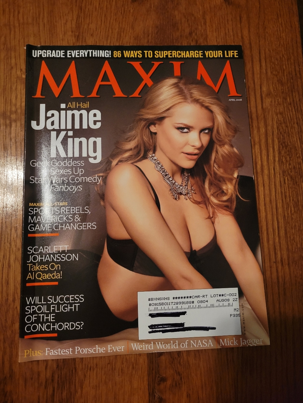 Maxim Magazine April 2008 Jaime King Scarlett Johansson Fastest Porsche Ever